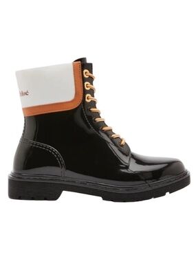 See By Chloé Women's Florrie Patent Laceup Rain Ankle Boots